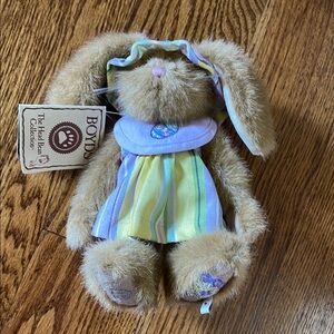 Boyds Bears Tan and Yellow Bunny Plush